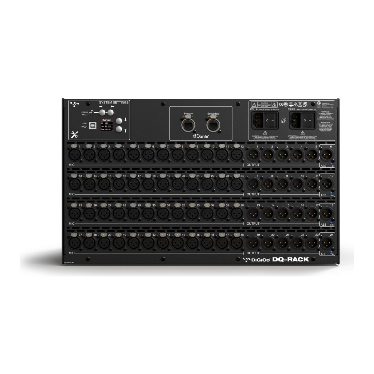 DiGiCo DQ-Rack Dante Stage I/O Rack