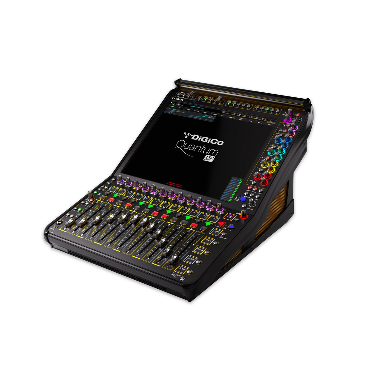 DiGiCo Quantum 112 digital mixing console, front view of control surface