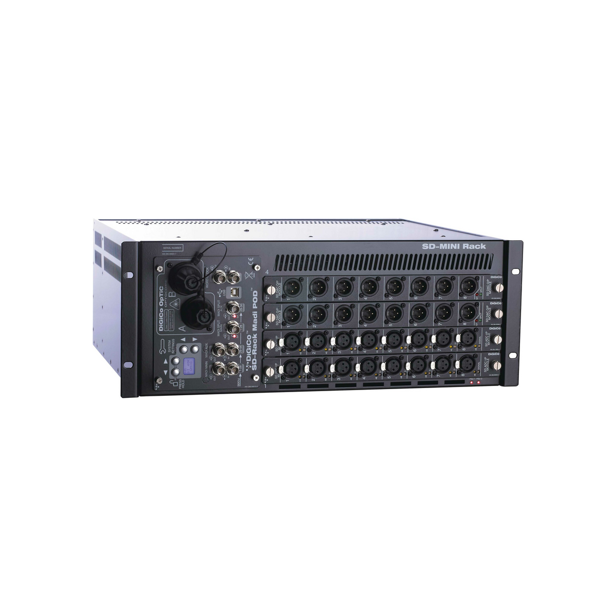 DiGiCo SD-Mini Rack compact 4U stage I/O rack, main view