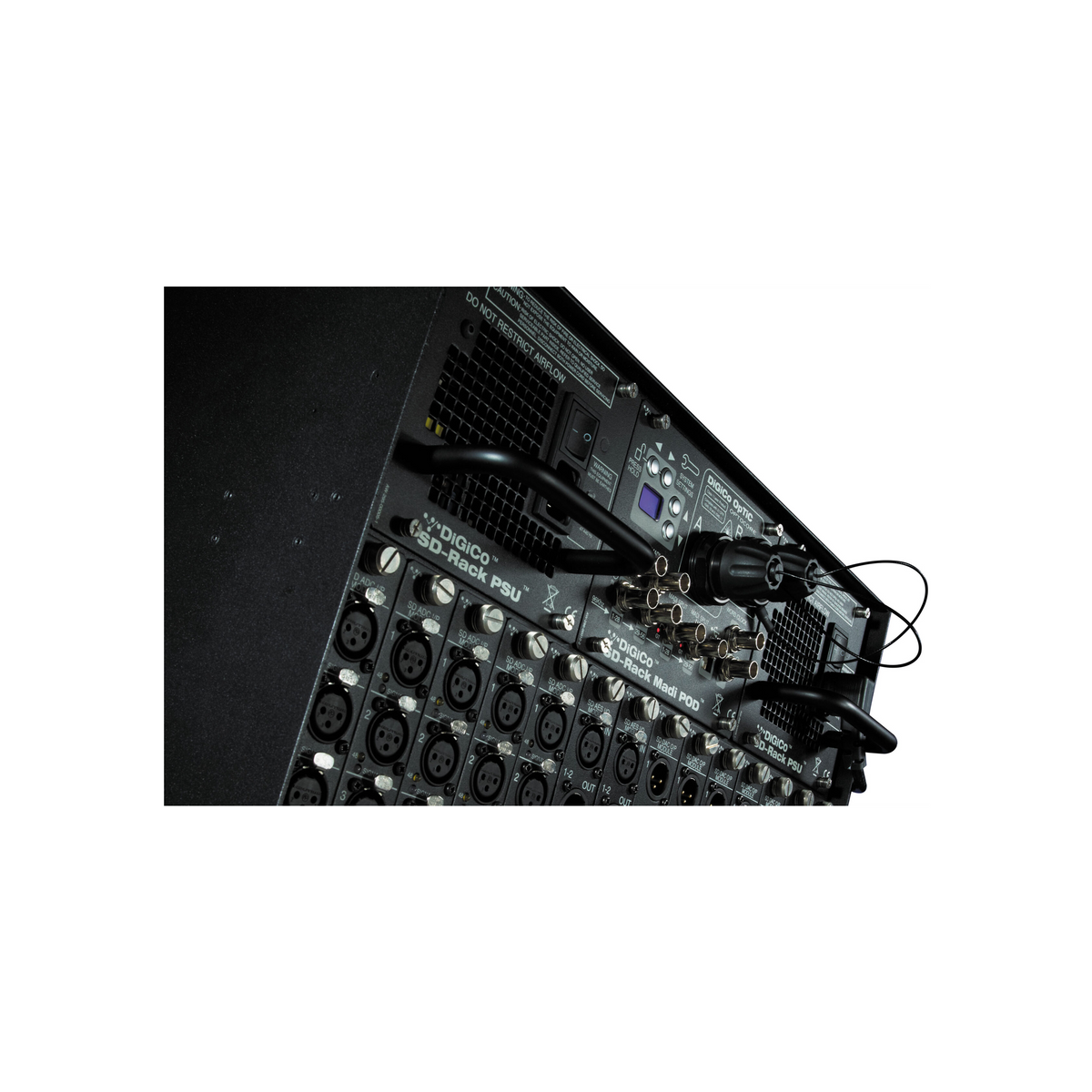 DiGiCo SD-Rack 14-slot stage I/O rack, angled view