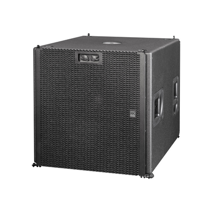 HK Audio COSMO C SUB CF 118 flyable 18 inch subwoofer, angled view