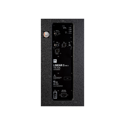 HK Audio LINEAR 5 MK2 115 XA active 15 inch multifunction speaker, rear connection panel
